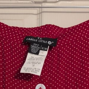 Carole Little Red Skirt with White Dots